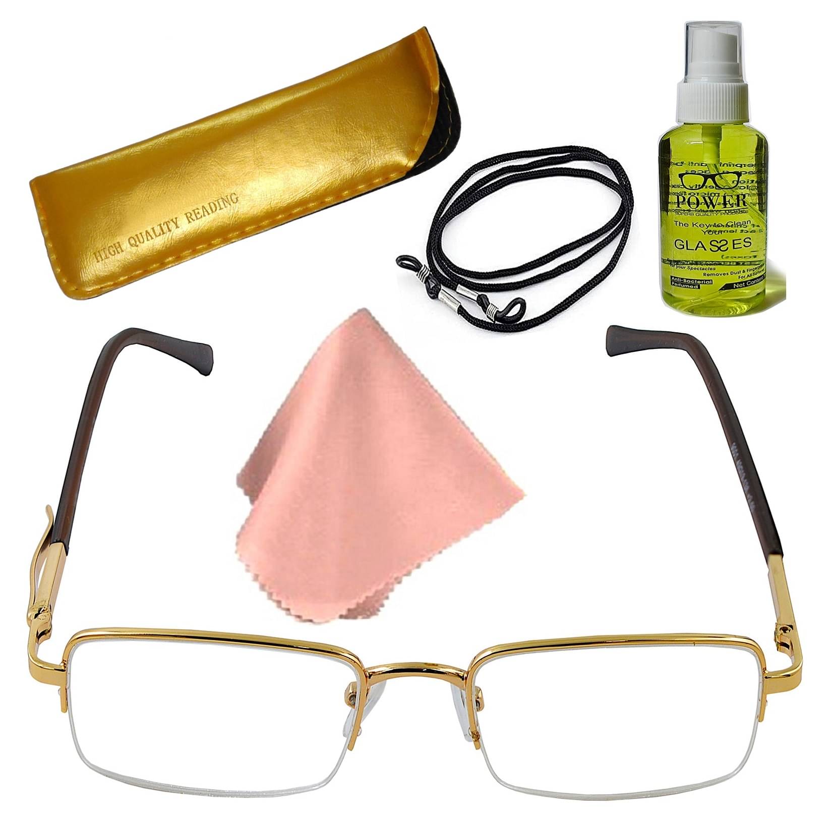 SEE-WORLD Rectangle Half Rim Reading Glasses SEE-WORLD Rectangle Half Rim Reading Glasses