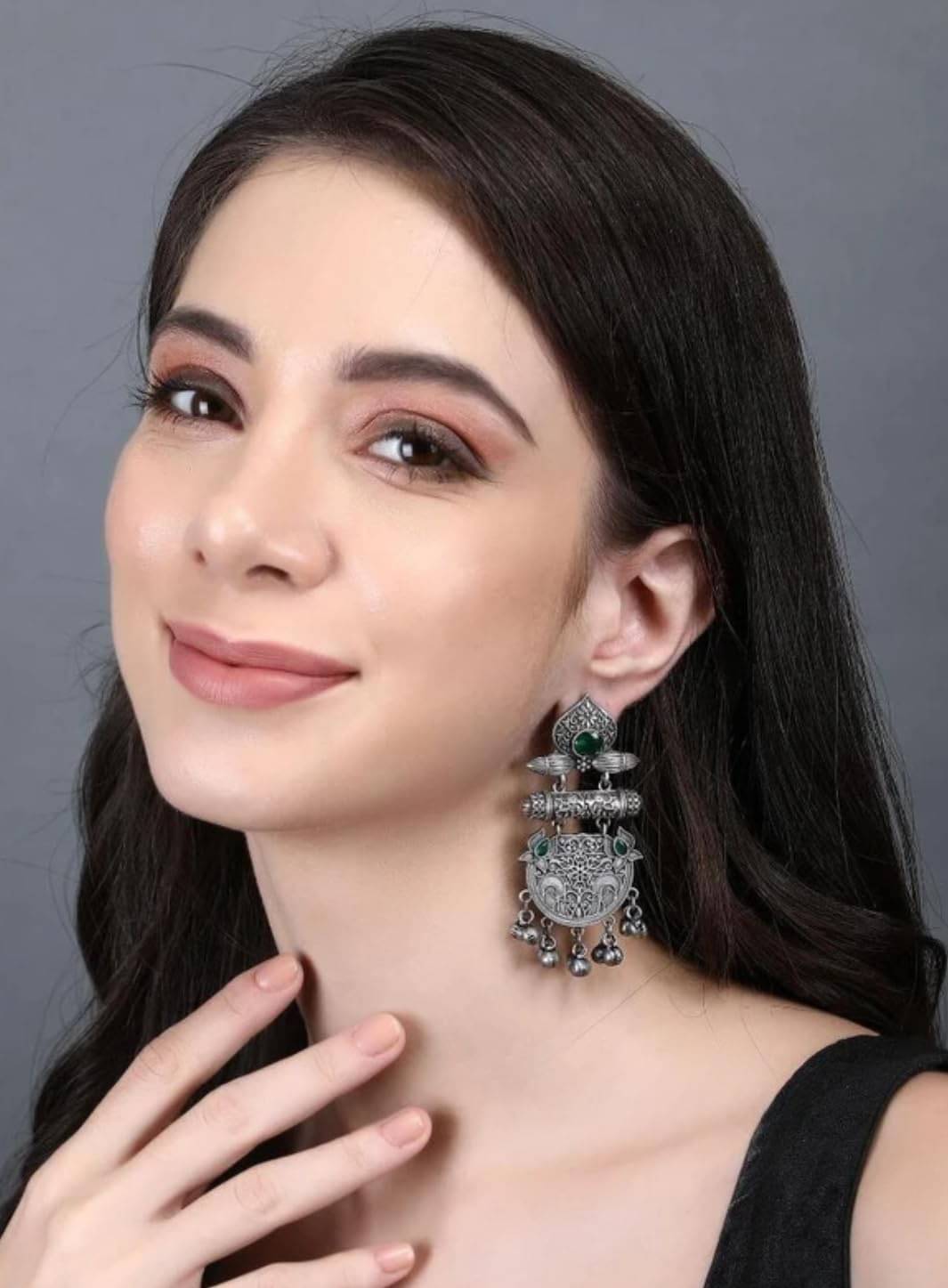     			Swasti mart Silver Drop Earrings ( Pack of 1 )