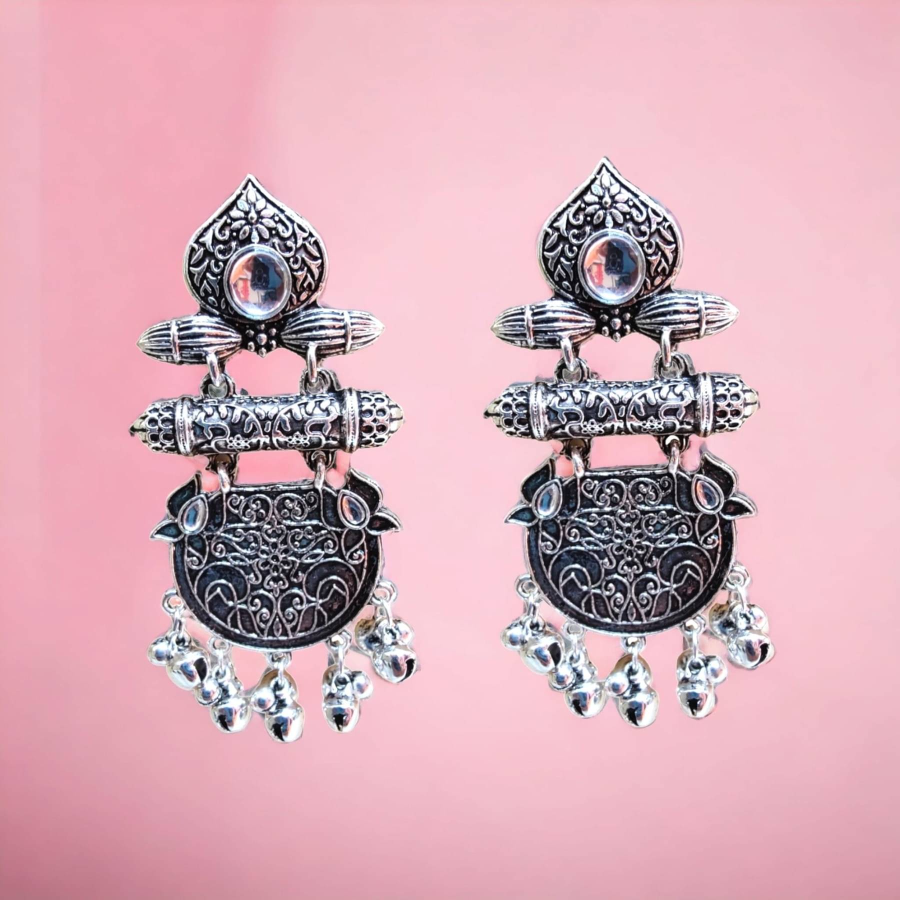     			Swasti mart Silver Hoops Earrings ( Pack of 1 )