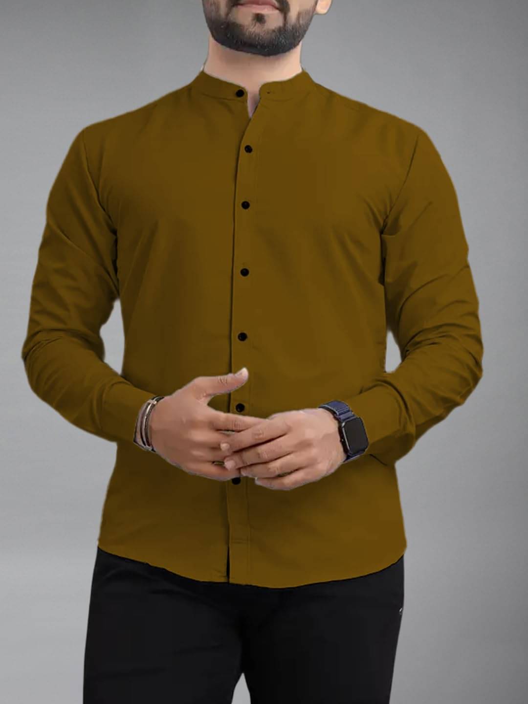 Vida Loca Cotton Blend Slim Fit Solids Full Sleeves Men's Casual Shirt - Coffee ( Pack of 1 ) Vida Loca Cotton Blend Slim Fit Solids Full Sleeves Men's Casual Shirt - Coffee ( Pack of 1 )