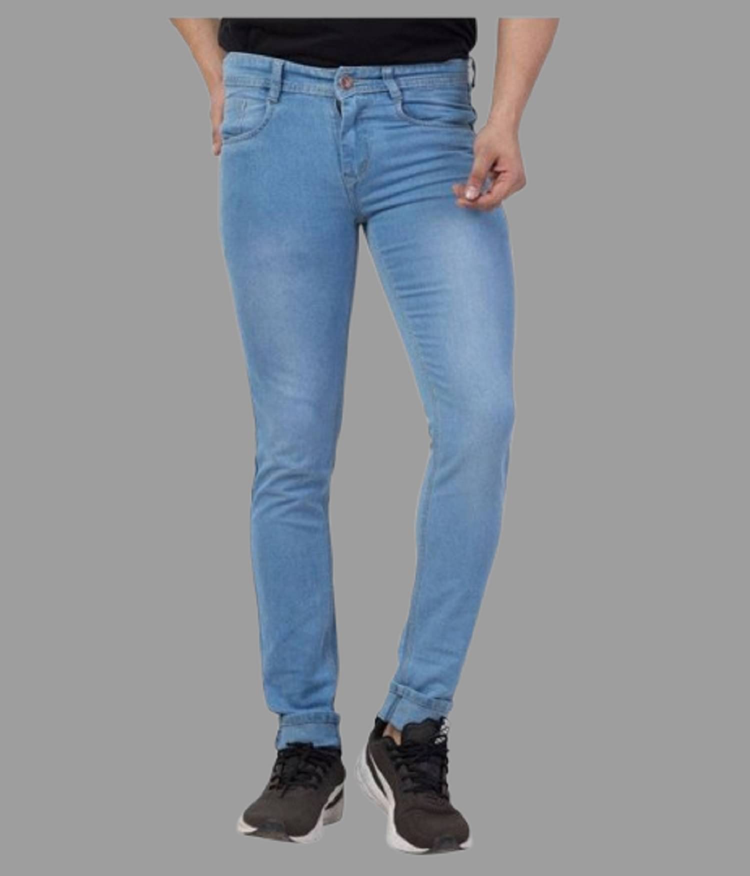     			WHATON Slim Fit Basic Men's Jeans - Light Blue ( Pack of 1 )