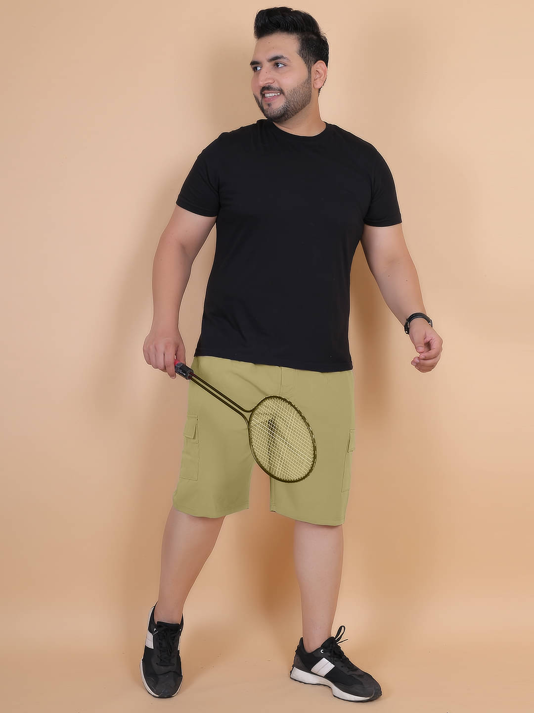     			YHA Fluorescent Green Polyester Men's Cargos ( Pack of 1 )