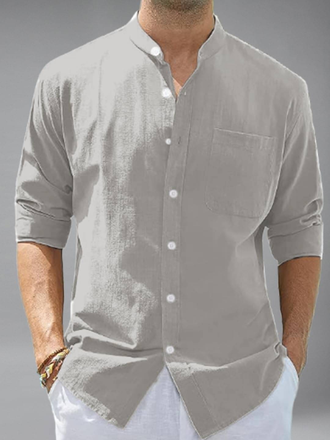 Yugnik Cotton Blend Slim Fit Full Sleeves Men's Formal Shirt - Grey ( Pack of 1 ) Yugnik Cotton Blend Slim Fit Full Sleeves Men's Formal Shirt - Grey ( Pack of 1 )