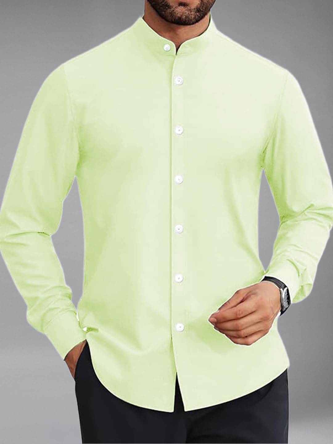     			Yugnik Cotton Blend Slim Fit Full Sleeves Men's Formal Shirt - Sea Green ( Pack of 1 )