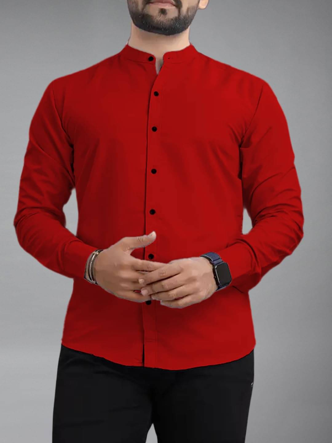 Yugnik Cotton Blend Slim Fit Full Sleeves Men's Formal Shirt - Red ( Pack of 1 ) Yugnik Cotton Blend Slim Fit Full Sleeves Men's Formal Shirt - Red ( Pack of 1 )