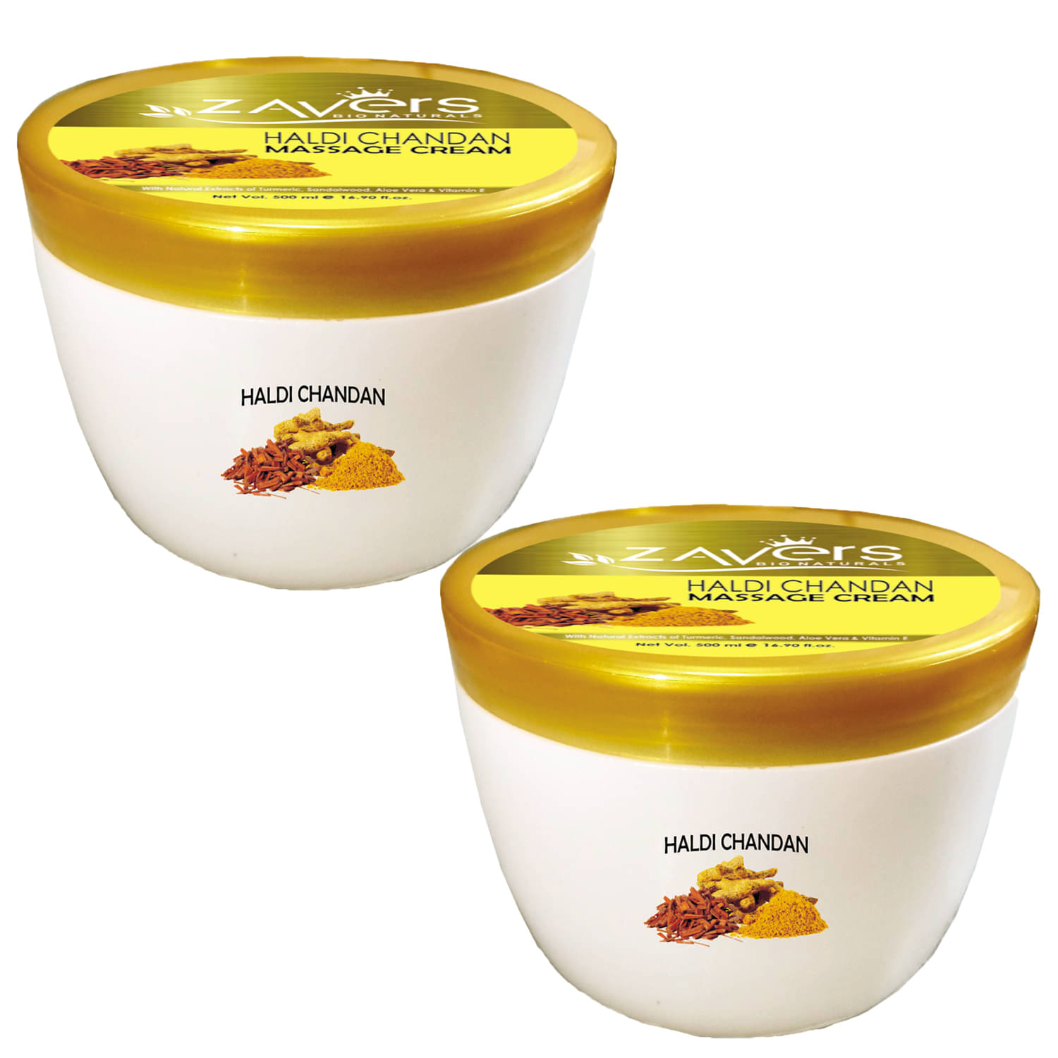     			Zavers Haldi Chandan Massage Cream 500ml (Pack of 2)