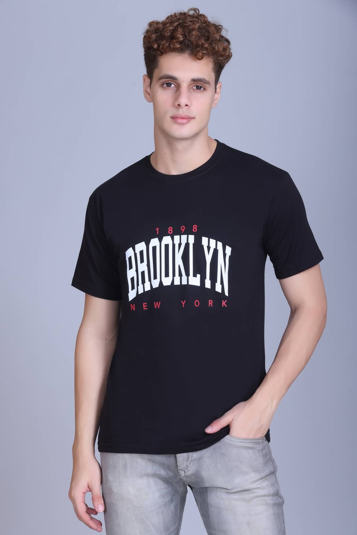 Zeffit Men Cotton Blend Regular Fit Printed T-Shirt ( Black ) Zeffit Men Cotton Blend Regular Fit Printed T-Shirt ( Black )