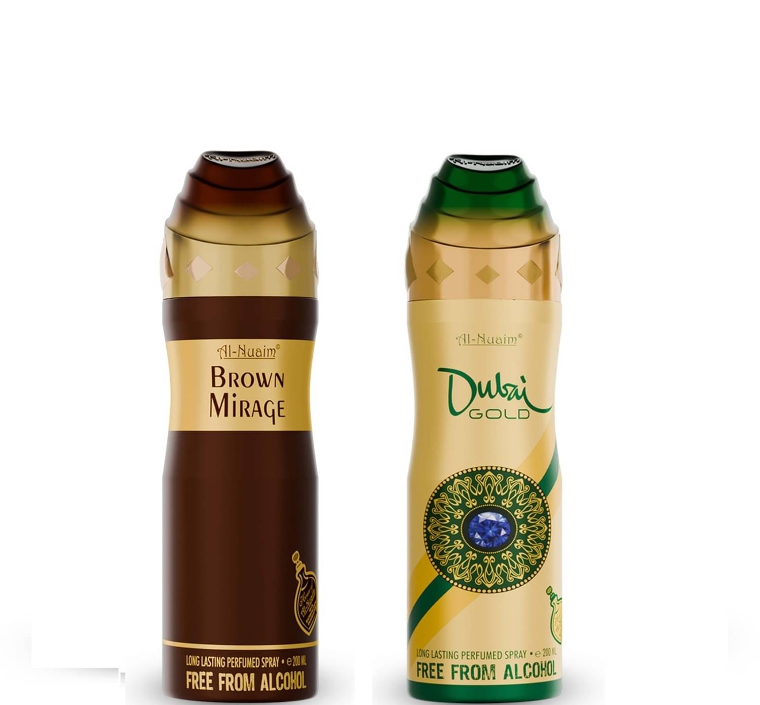     			Al-Nuaim Dubai Gold & Brown Mirage No Alcohol D Deodorant Spray for Unisex 100 ml ( Pack of 2 )
