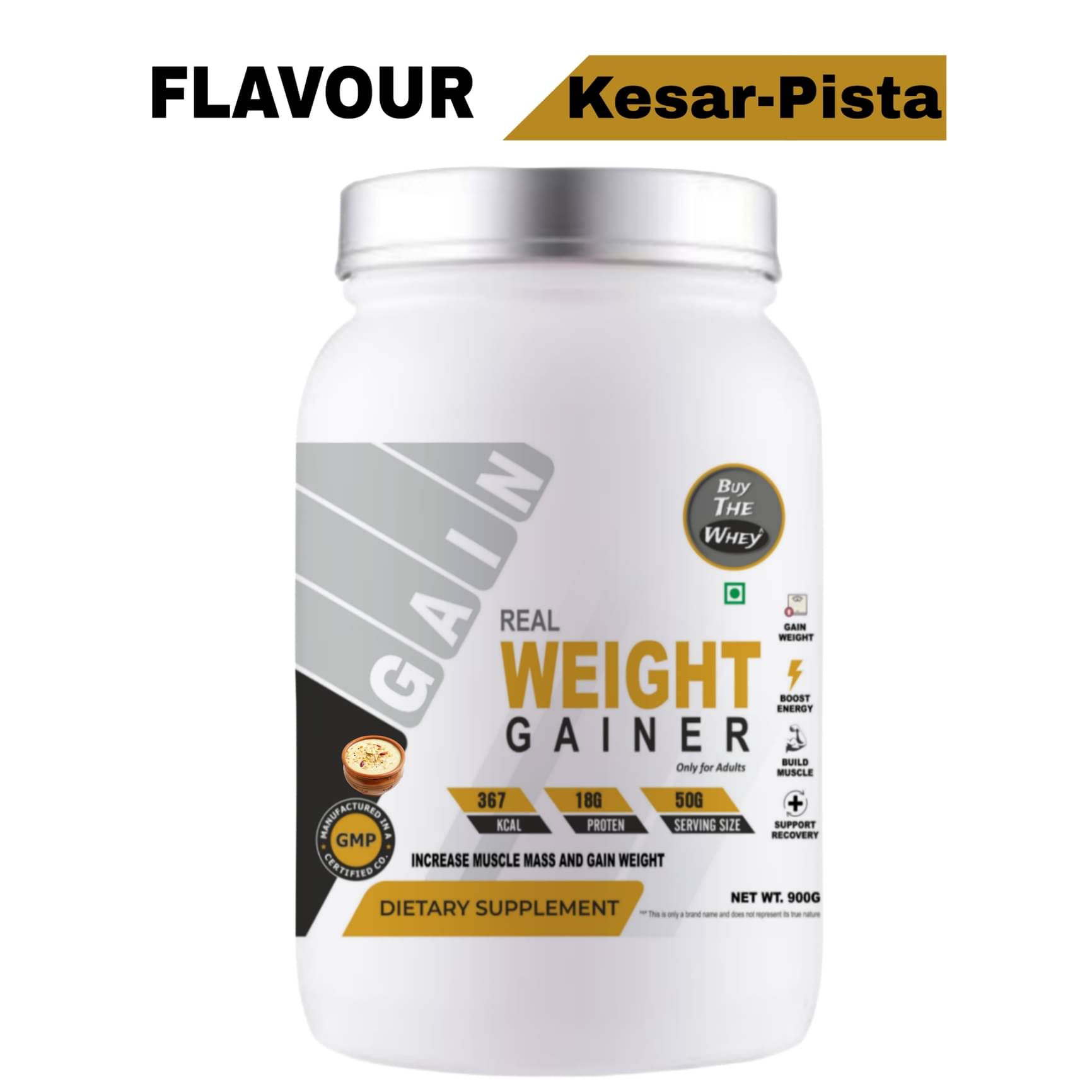     			BUY THE WHEY Kesar Pista Badam Weight Gainer ( Pack of 1 )