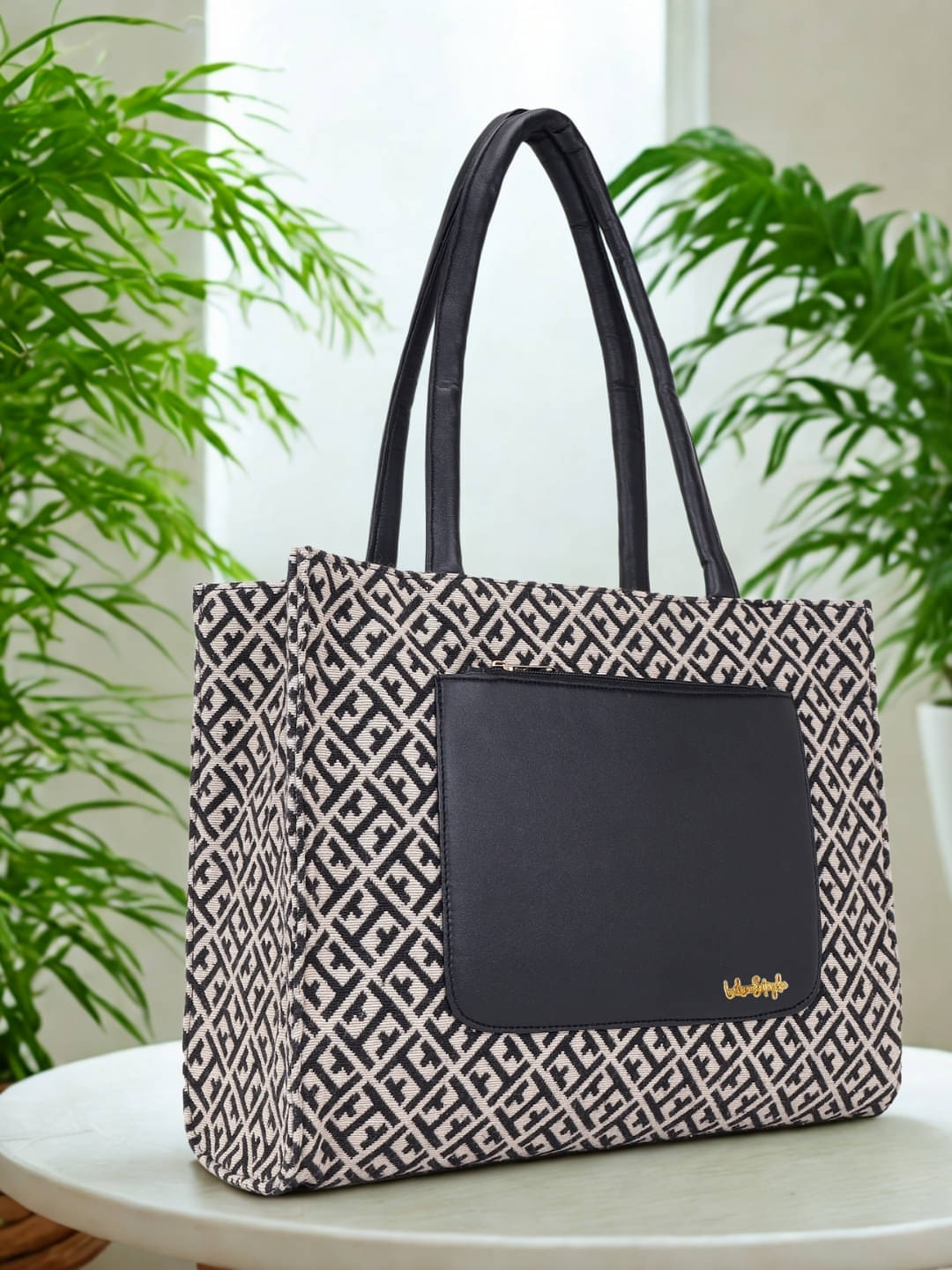     			LIKE STYLE Shoulder Bag Jute Set of 1 ( Cream )
