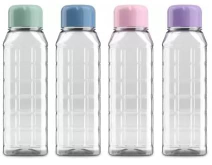     			ONNY 500ML WATER BOTTLE Multicolour PET Water Bottle 500 mL ( Set of 4 )