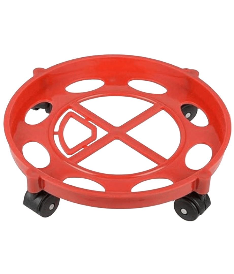 SPIX Red Plastic Gas Cylinder Trolleys ( Pack of 1 ) SPIX Red Plastic Gas Cylinder Trolleys ( Pack of 1 )