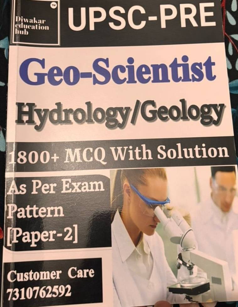     			UPSC Geo-Scientist Pre Hydrology/Geology Question Bank Book 1800+ MCQ With Detail Solution