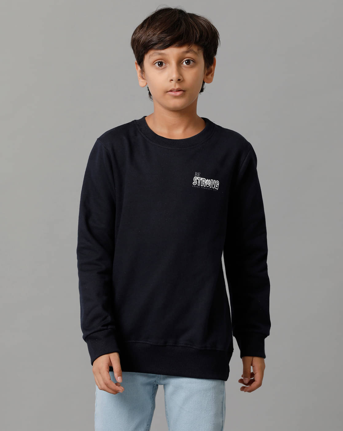     			Under Fourteen Only Pack of 1 Boys Fleece Sweatshirt ( Navy Blue )