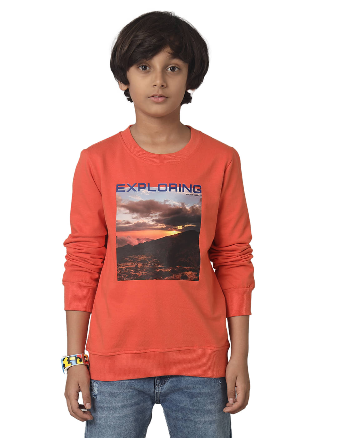     			Under Fourteen Only Pack of 1 Boys Fleece Sweatshirt ( Orange )