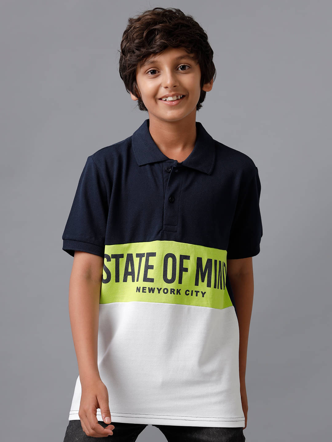     			Under Fourteen Only Pack of 1 boys cotton Polo T-Shirt ( Blue )