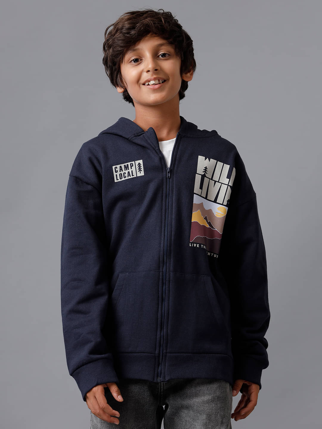     			Under Fourteen Only Pack of 1 Boys Fleece Sweatshirt ( Blue )