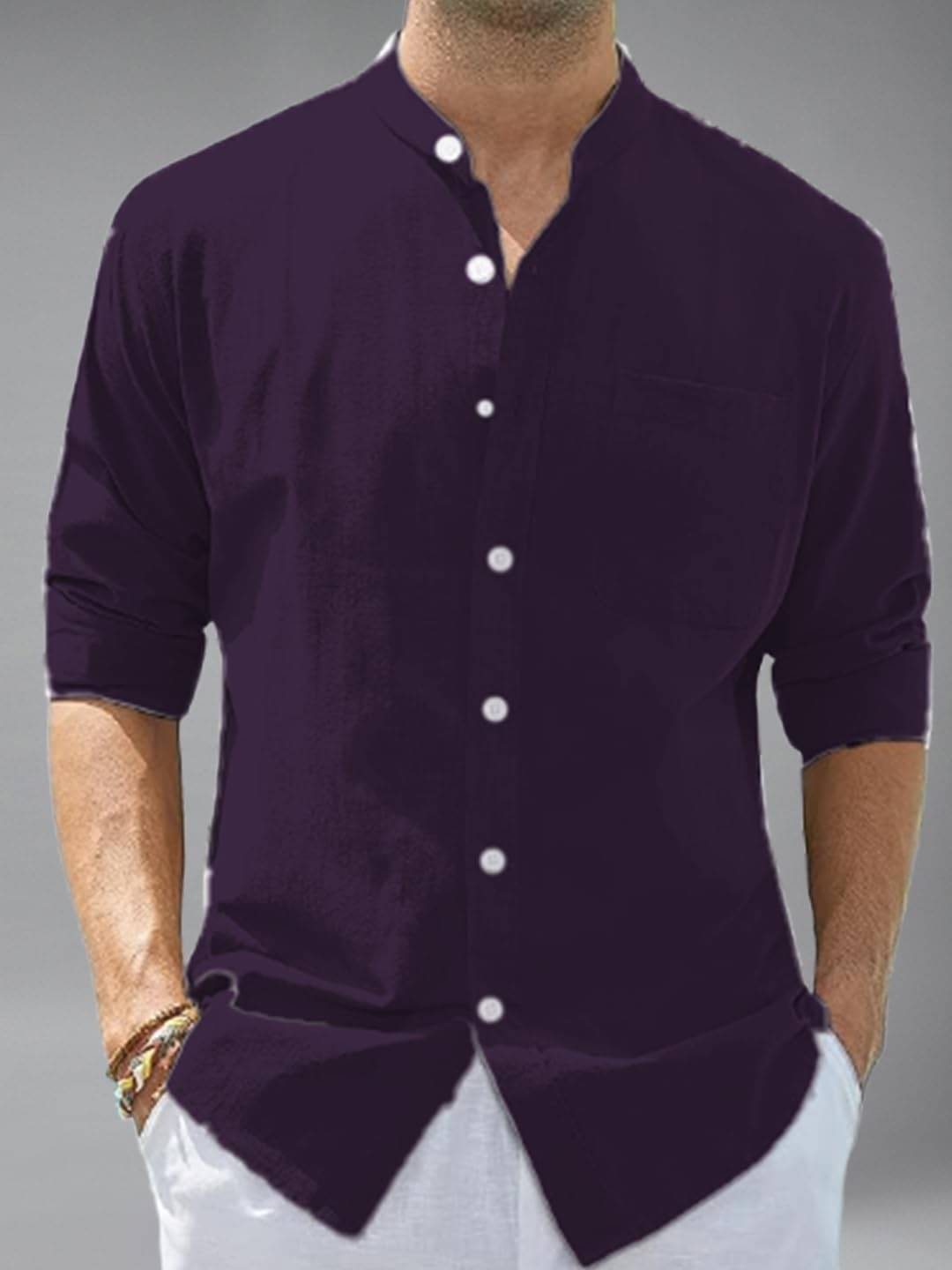 Vida Loca Cotton Blend Slim Fit Solids Full Sleeves Men's Casual Shirt - Chocolate ( Pack of 1 ) Vida Loca Cotton Blend Slim Fit Solids Full Sleeves Men's Casual Shirt - Chocolate ( Pack of 1 )