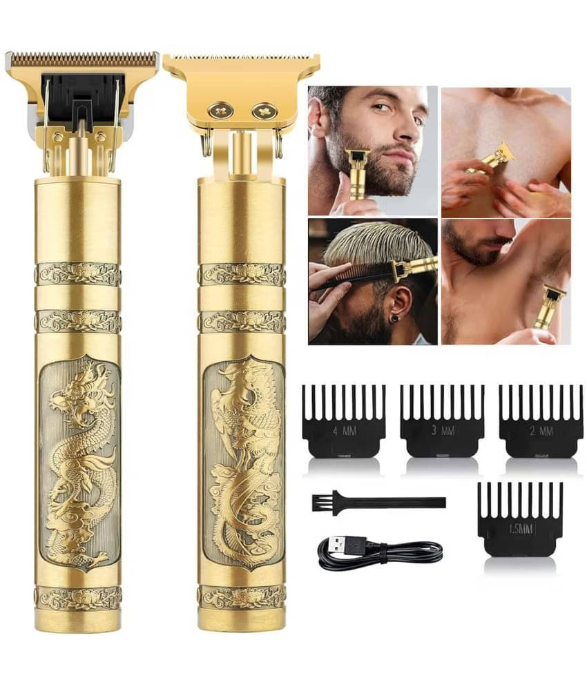     			Vintage T9 Trimmer Professional Gold Cordless Beard Trimmer With 120 minutes Runtime