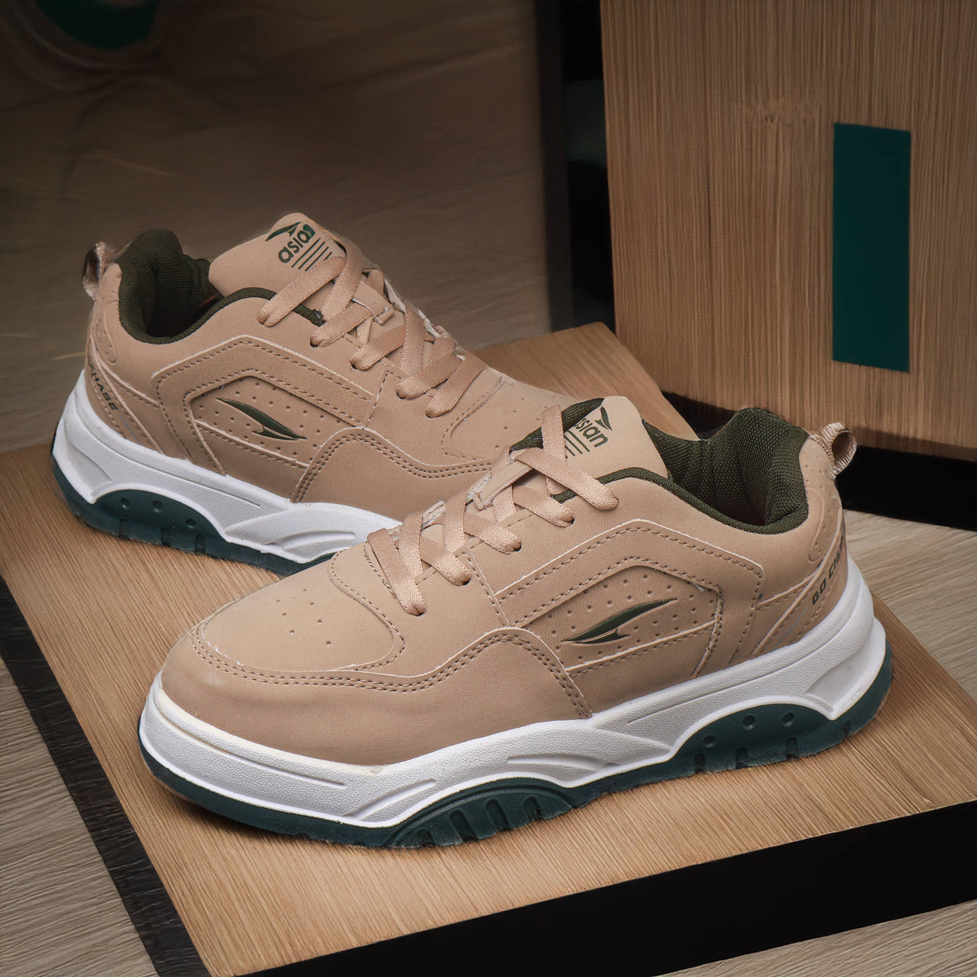     			ASIAN Beige Women's Sneakers
