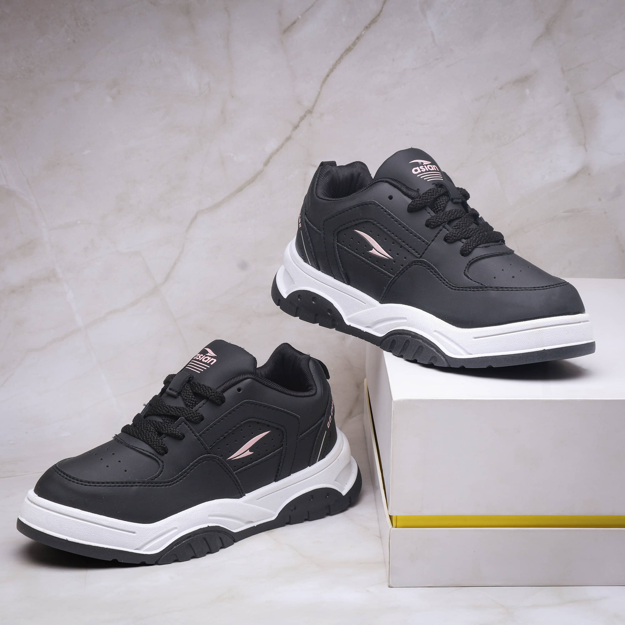     			ASIAN Black Women's Sneakers