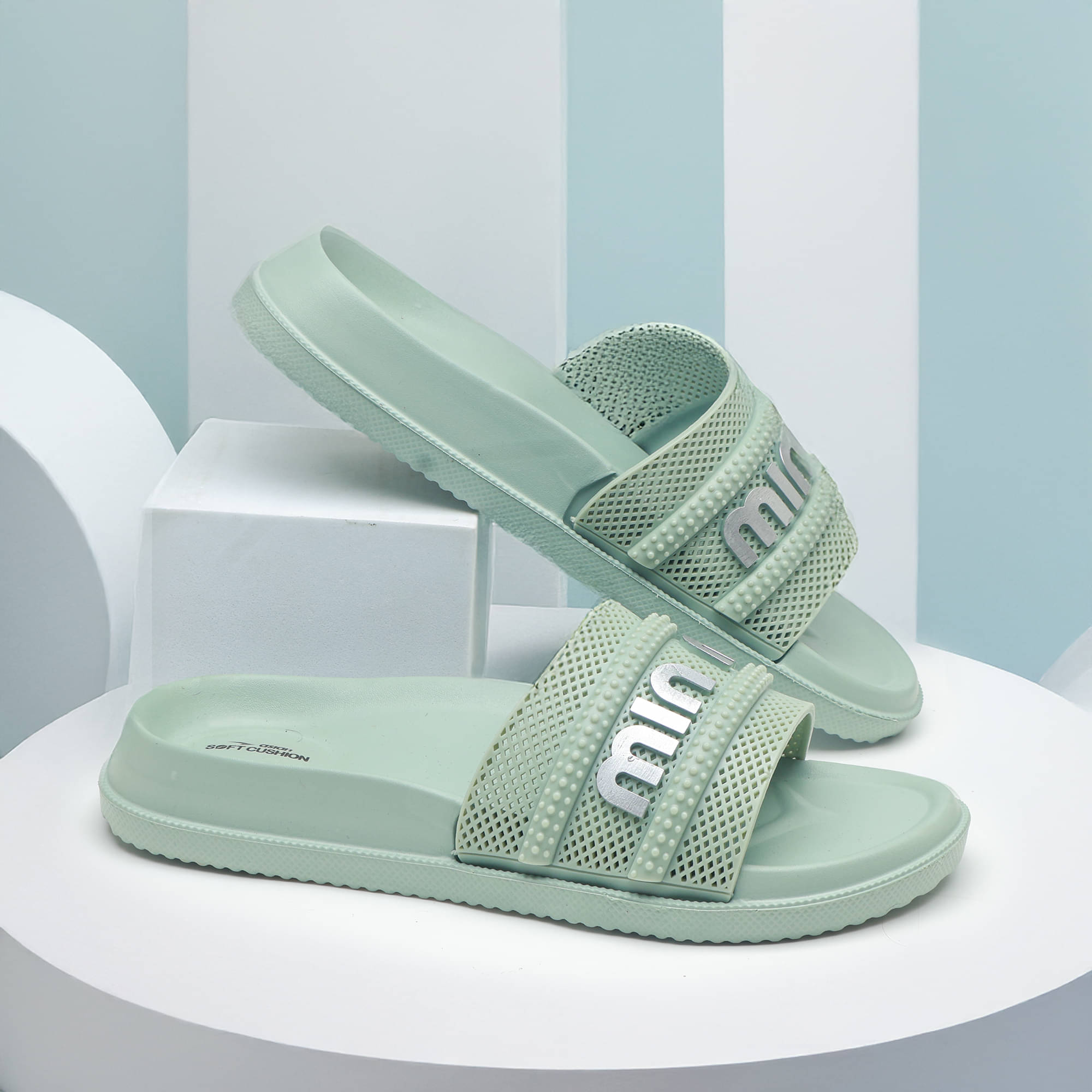     			ASIAN Green Women's Slide Flip Flop