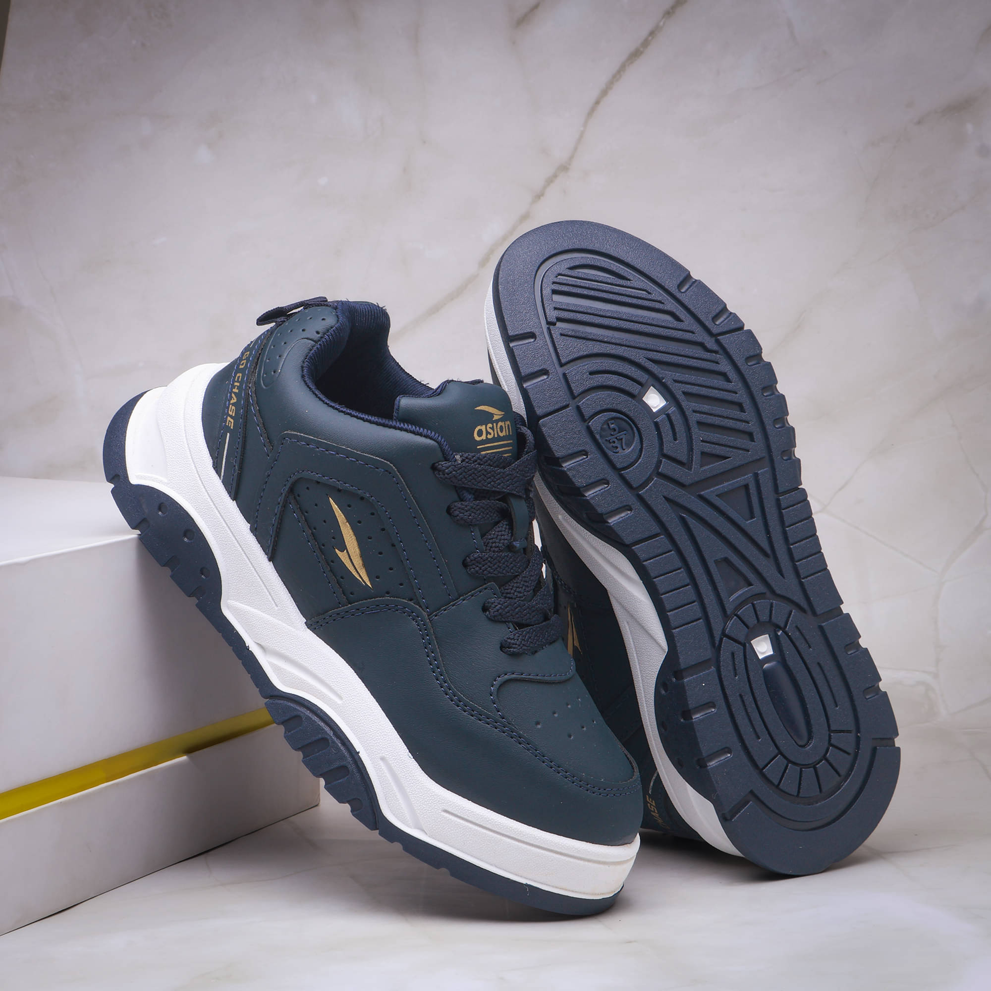     			ASIAN Navy Blue Women's Sneakers