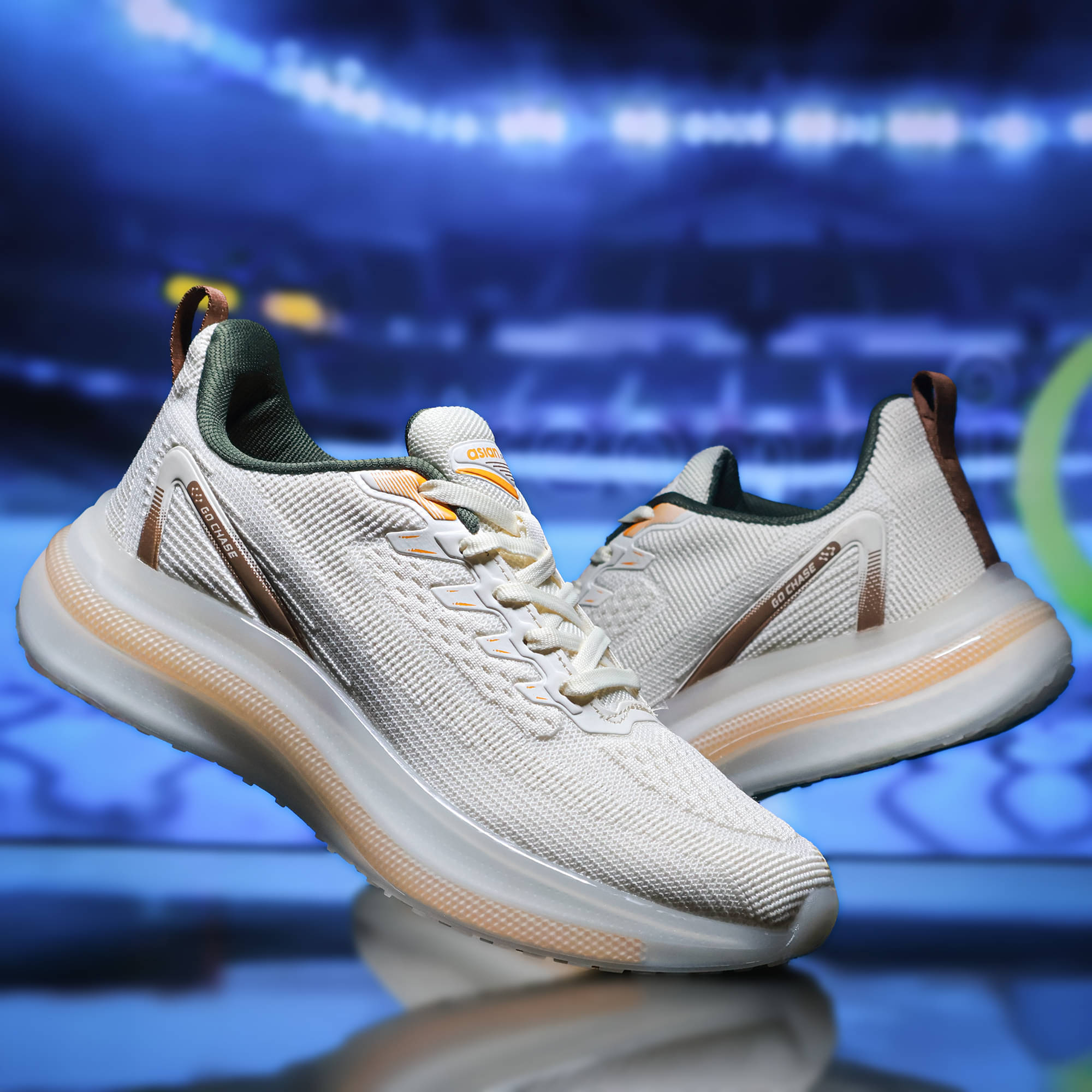     			ASIAN POWERPLAY-30 Cream Men's Sports Running Shoes