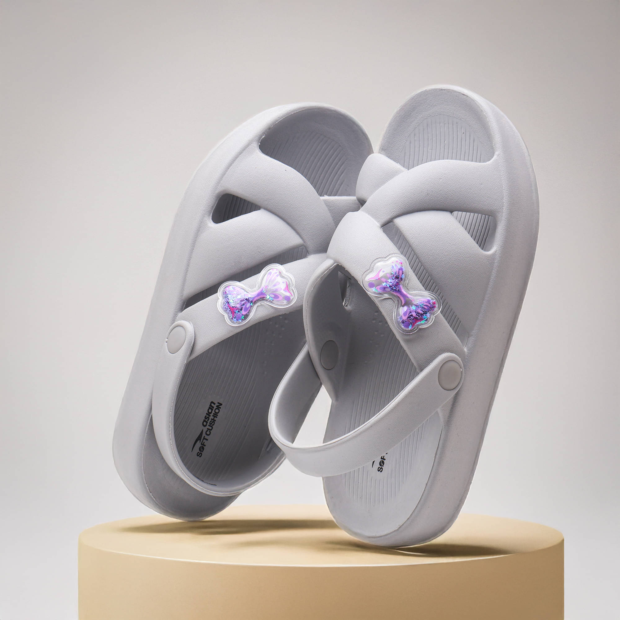     			ASIAN Silver Women's Clogs