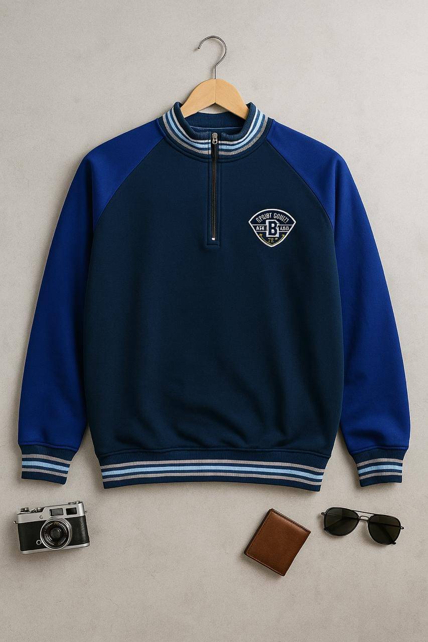 AUSTIVO Fleece Hooded Men's Sweatshirt - Navy Blue ( Pack of 1 ) AUSTIVO Fleece Hooded Men's Sweatshirt - Navy Blue ( Pack of 1 )