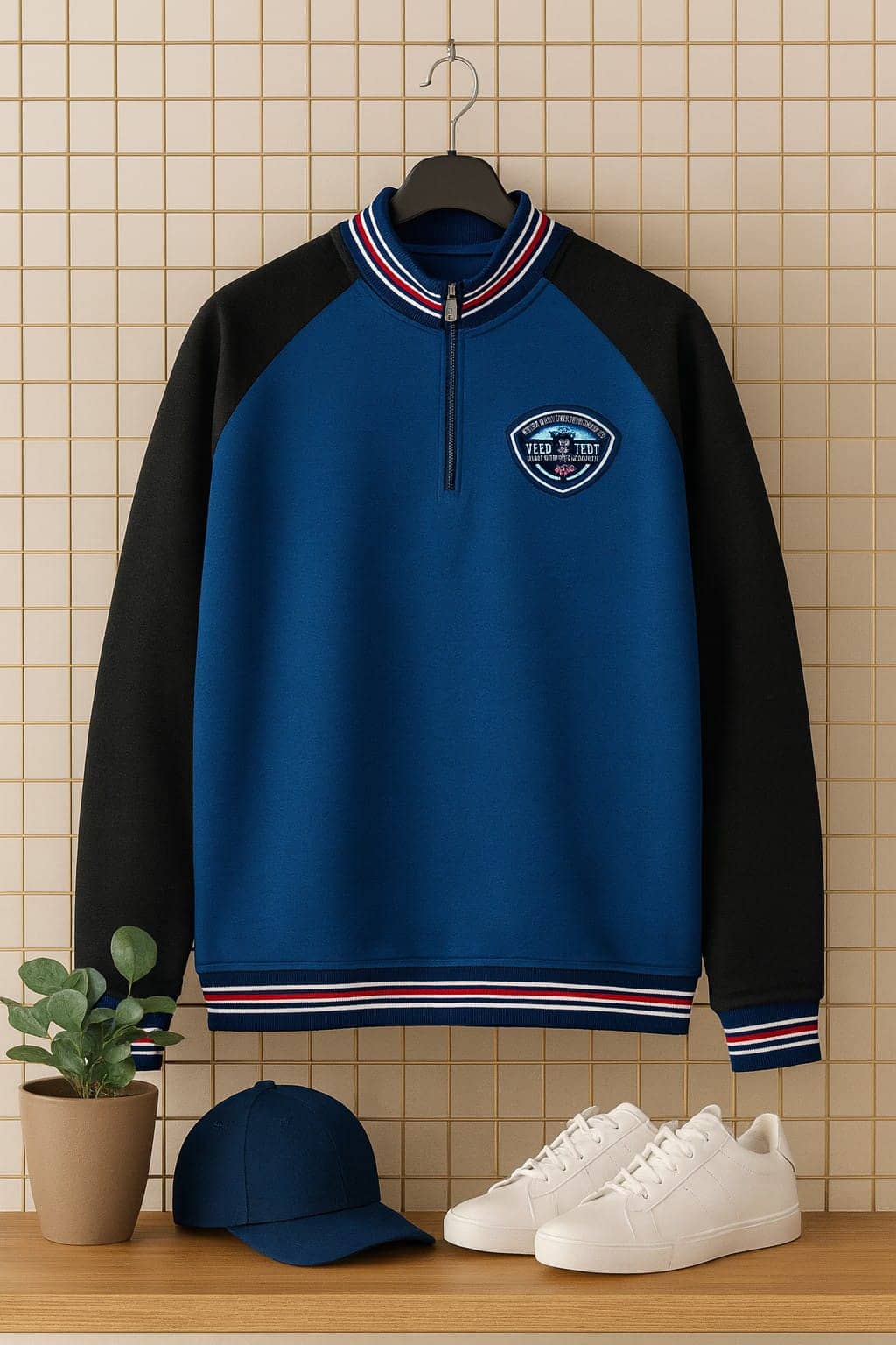 AUSTIVO Fleece Hooded Men's Sweatshirt - Blue ( Pack of 1 )