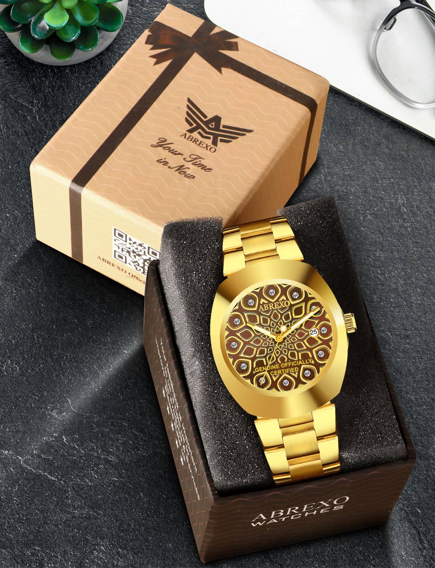 Abrexo Gold Stainless Steel Analog Men's Watch