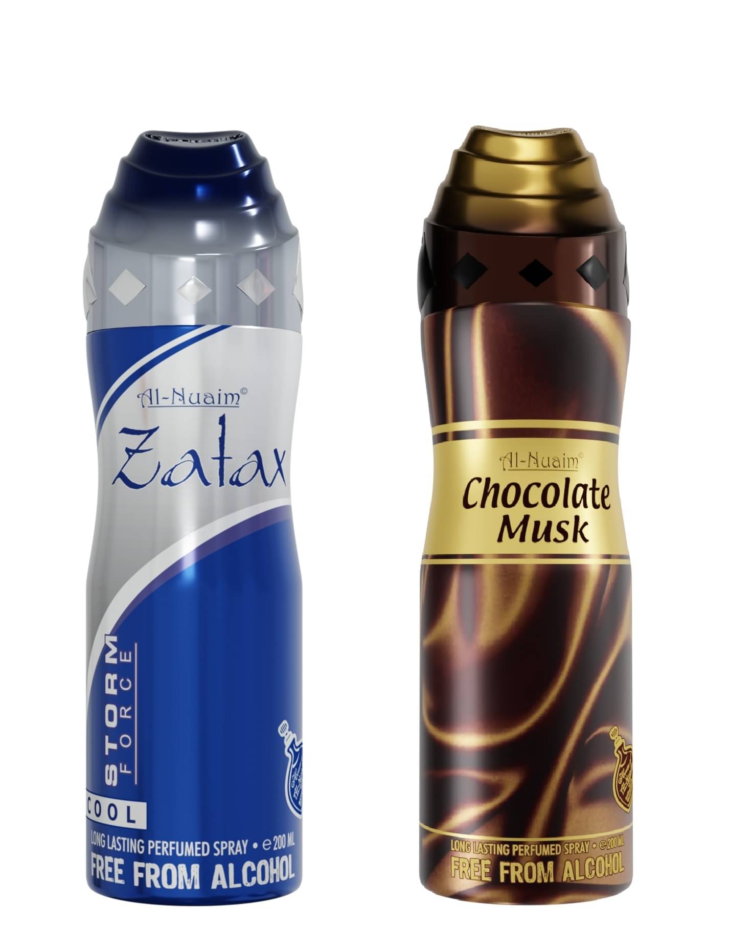     			Al-Nuaim Chocolate Musk & Zatak No Alcohol Deo Deodorant Spray for Unisex 100 ml ( Pack of 2 )