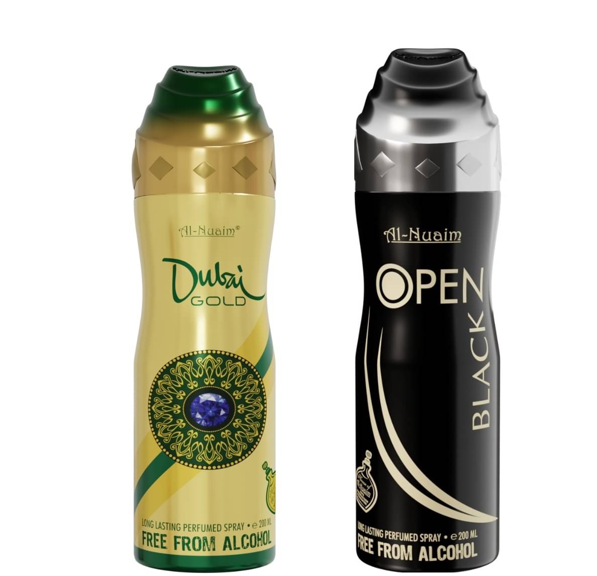     			Al-Nuaim Dubai Gold & Open Black No Alcohol Deo Deodorant Spray for Unisex 100 ml ( Pack of 2 )