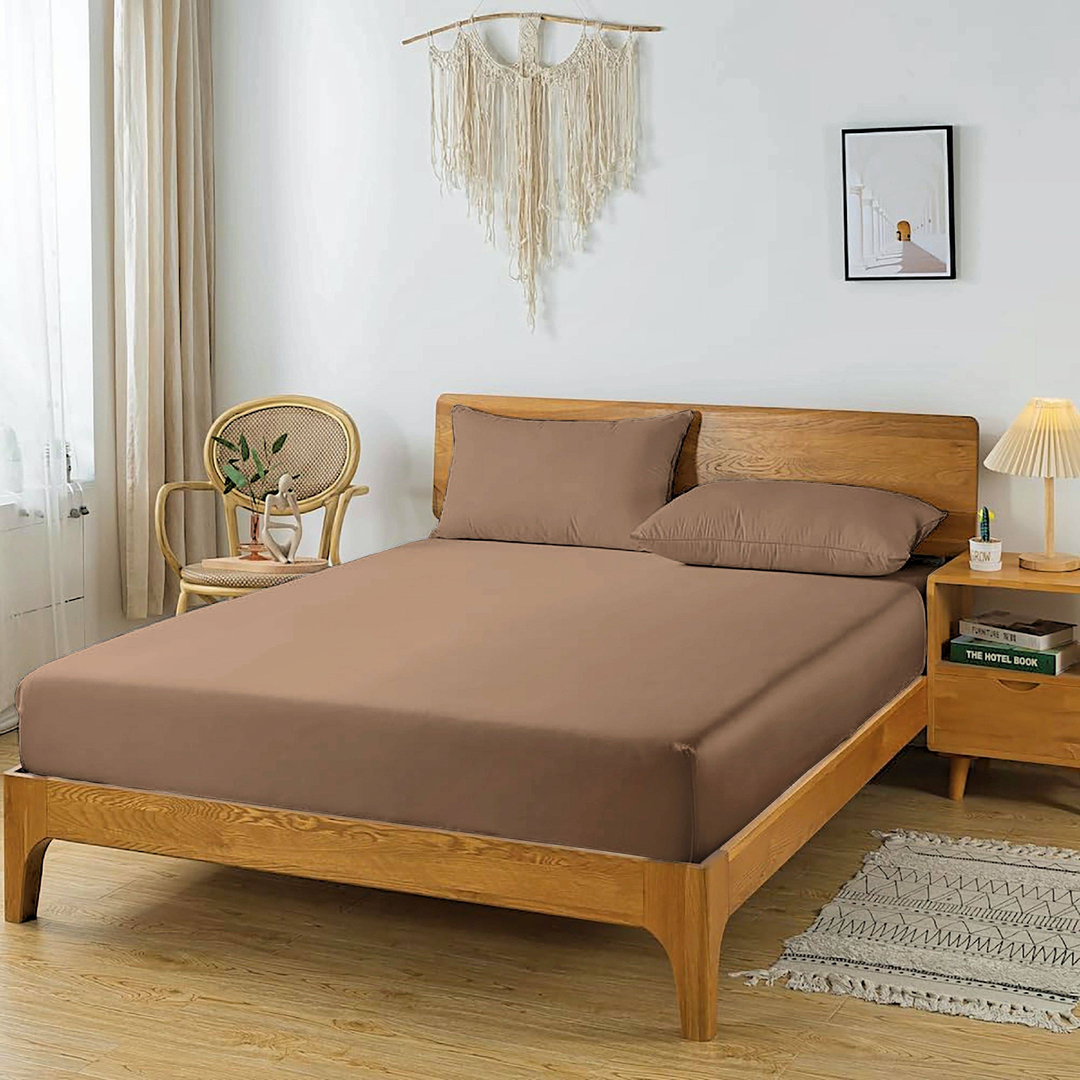 Apala Microfiber 1 Double King Bedsheet with 2 Pillow Covers ( Brown ) Apala Microfiber 1 Double King Bedsheet with 2 Pillow Covers ( Brown )