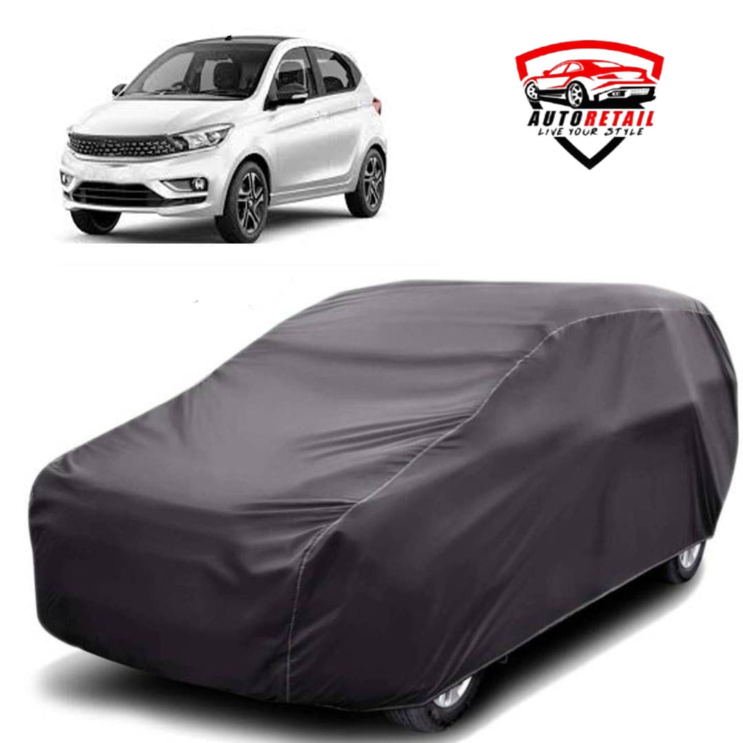     			AutoRetail Car Body Cover for Tata Tiago Without Mirror Pocket ( Pack of 1 ) , Grey