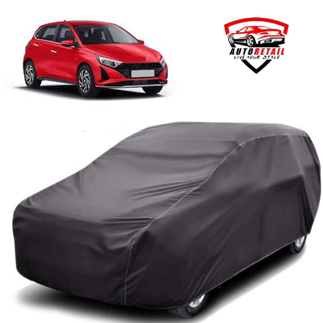    			AutoRetail Car Body Cover for Hyundai i20 [2012-2014] Without Mirror Pocket ( Pack of 1 ) , Grey