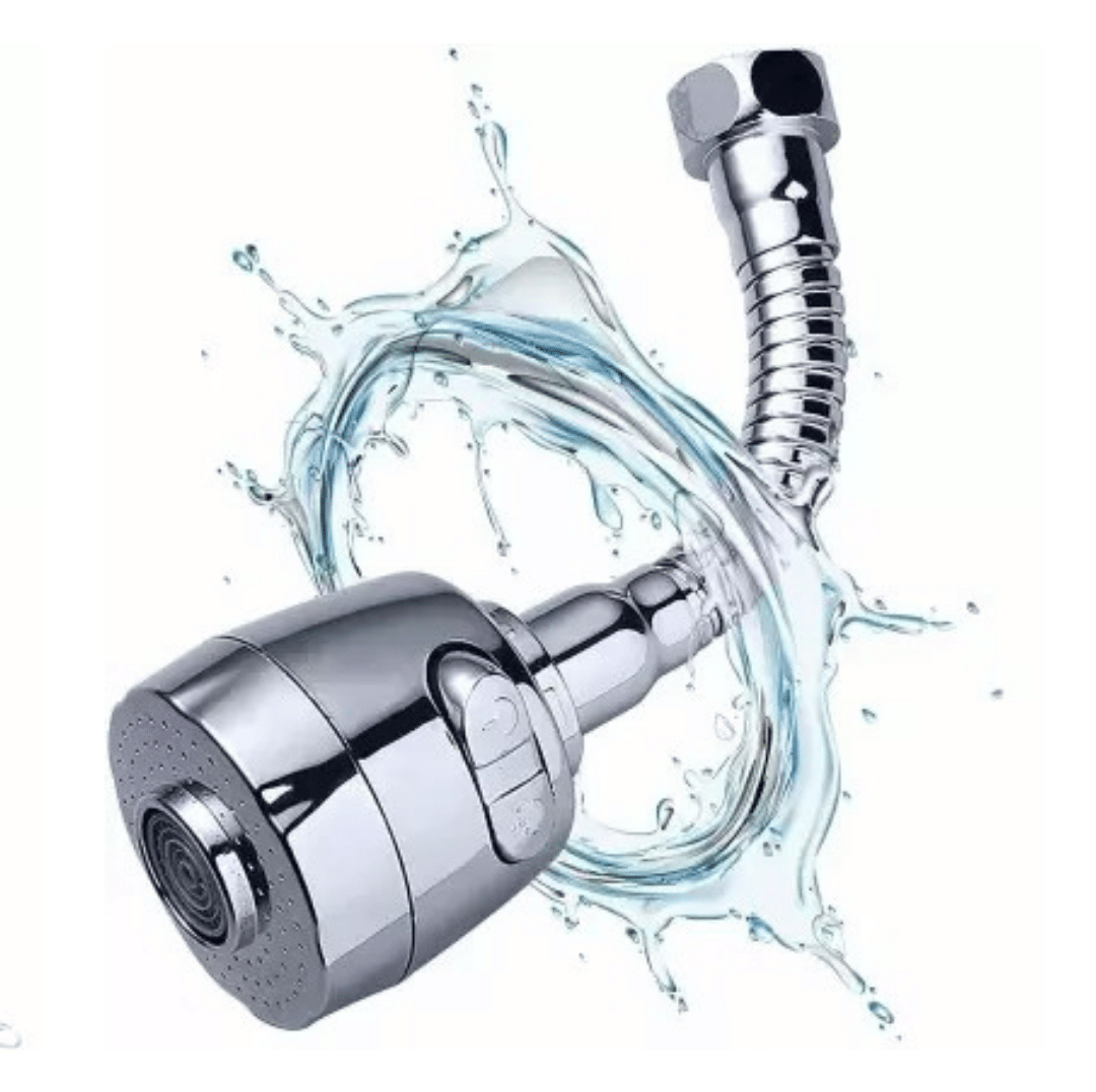 BATHBLISS 360° Flexible Faucet Extension 2-Mode Water-Saving Steel Kitchen Sink Tap (Sink Cock)