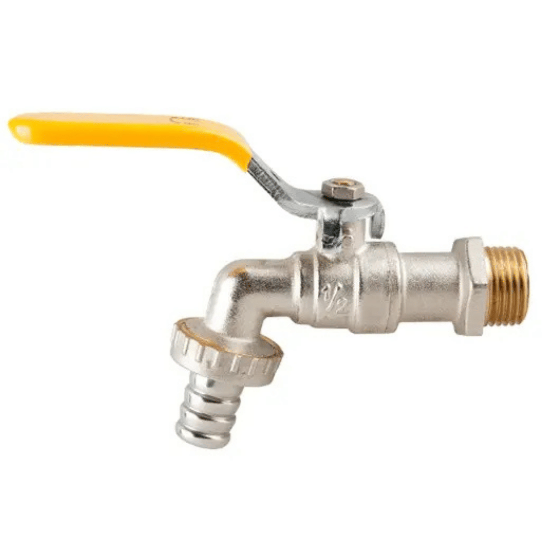 BATHBLISS Brass Nozzle Bib Tap for Outside Garden Watering Brass Bathroom Tap (Bib Cock)