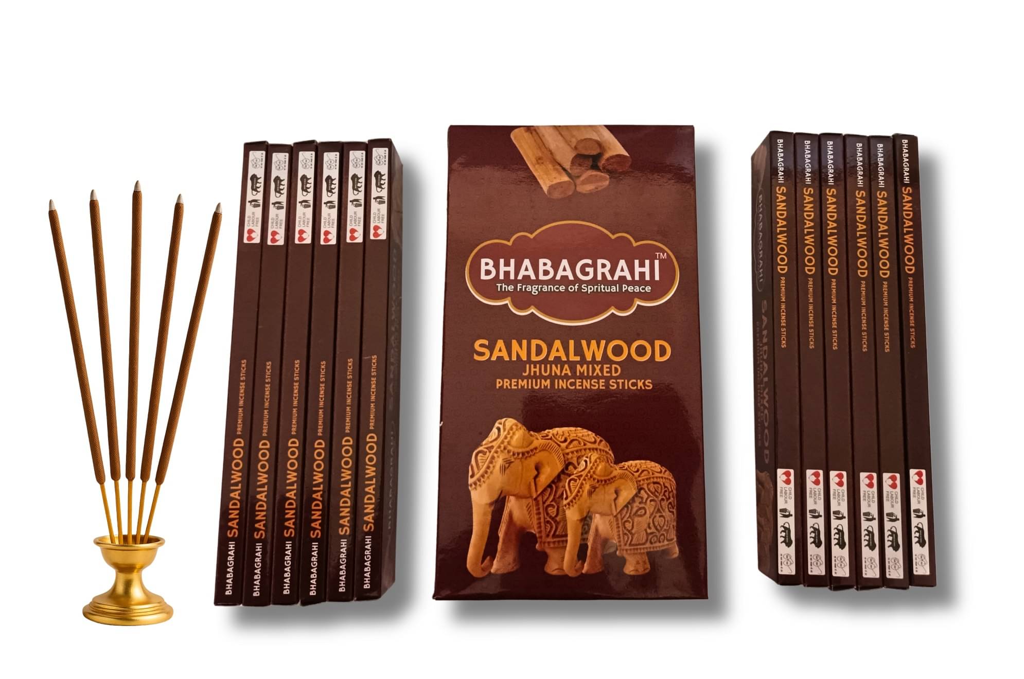     			Bhabagrahi Incense Stick Pure Sandal,Loban 180 Pieces ( Pack of 1 )