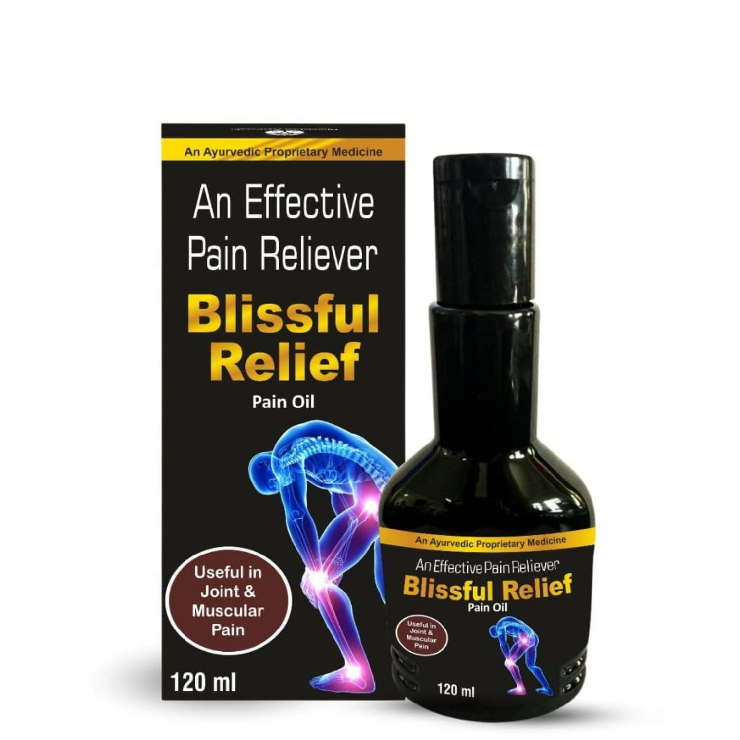 Bhavishya Ayurveda Blissful Pain Relief Oil for Joints Pain, Knee & Back Pain, Relax Stiff Joints 120gm (Pack of 1) Bhavishya Ayurveda Blissful Pain Relief Oil for Joints Pain, Knee & Back Pain, Relax Stiff Joints 120gm (Pack of 1)