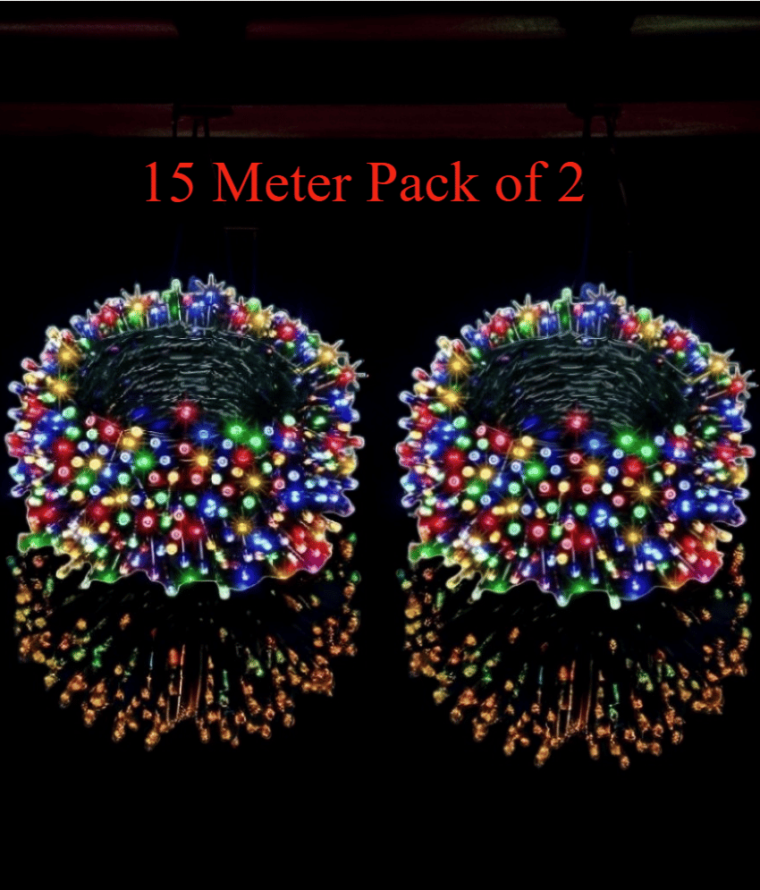     			CHARKEE Multicolor 13M String Light ( Pack of 2 )