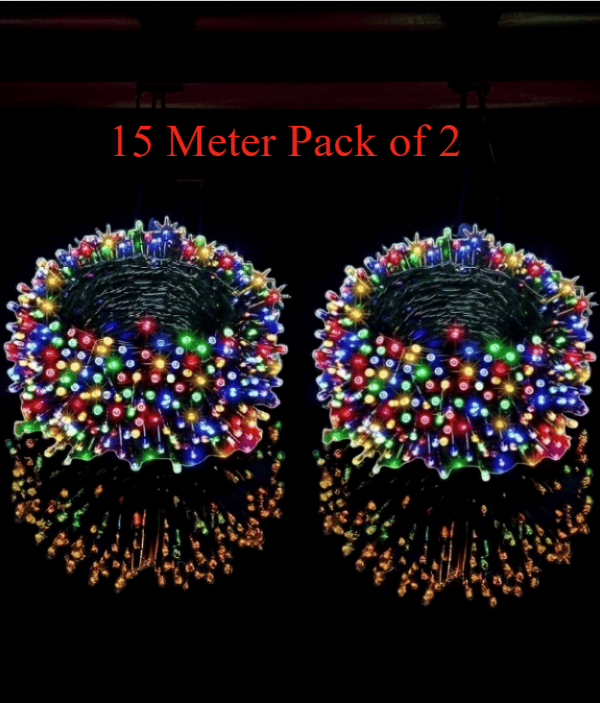    			CHARKEE Multicolor 13M String Light ( Pack of 2 )