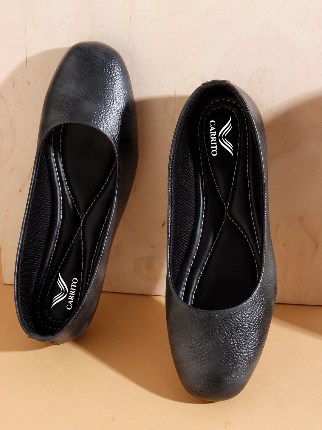 Carrito Black Women's Casual Ballerinas     			Carrito Black Women's Casual Ballerinas