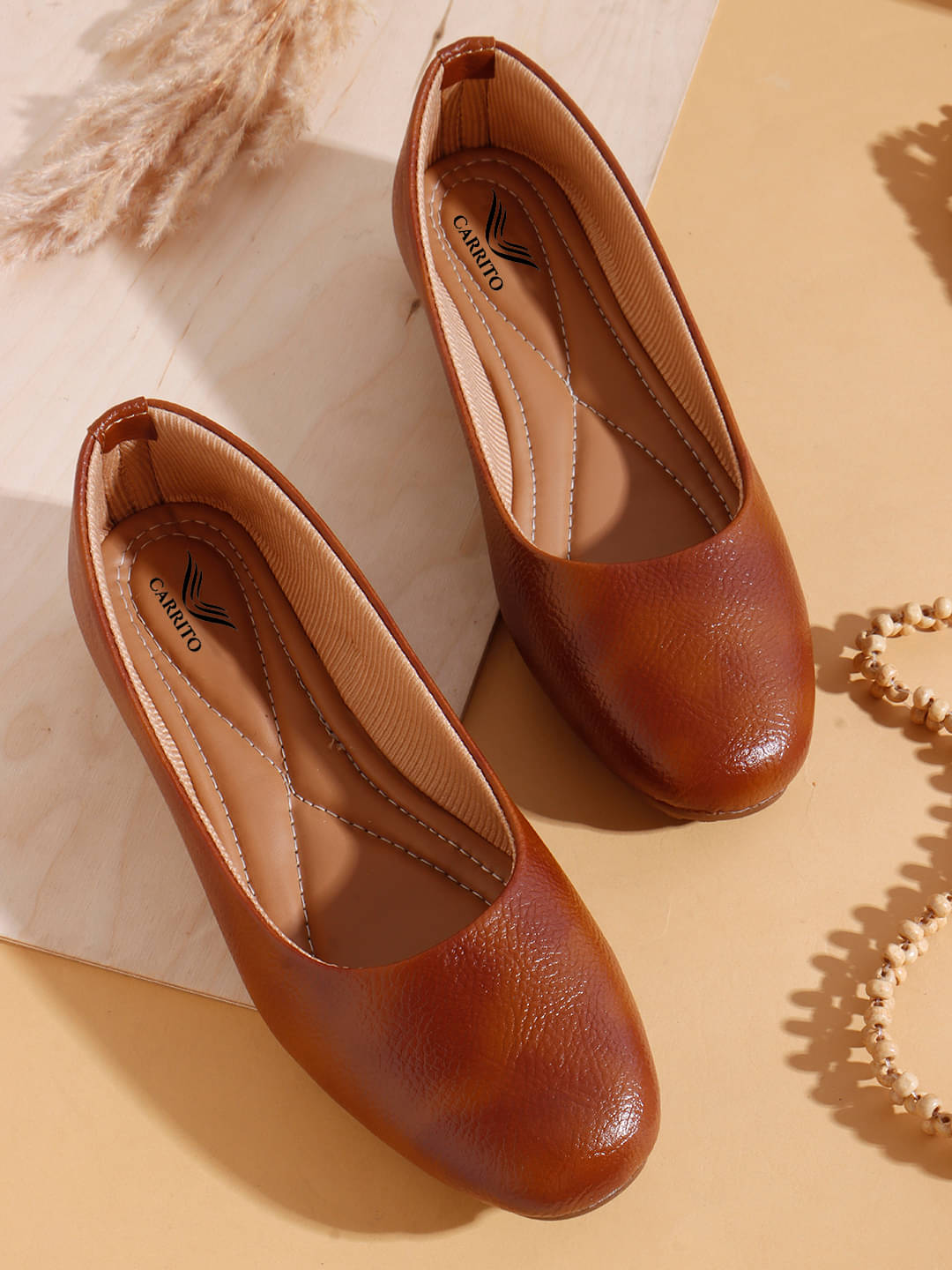     			Carrito Tan Women's Casual Ballerinas