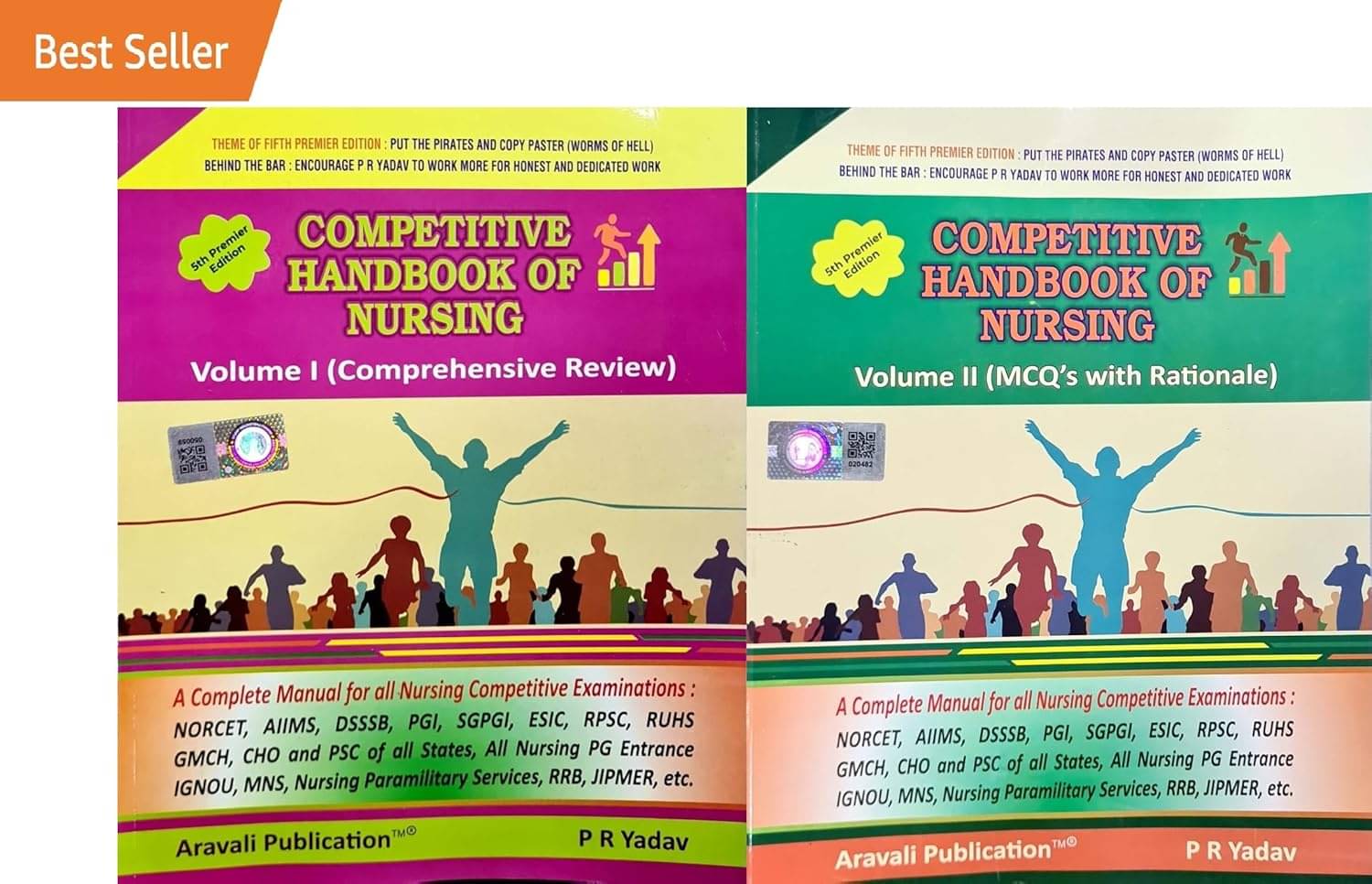     			Competitive Handbook of Nursing - PR Yadav - Vol 1 & 2 - 5th Premier Ed. - Set of 2 Books - [ORIGINAL BOOK-TOP GRADE PAPER & PRINT] with Hologram - Updated for 2025 Exams Paperback