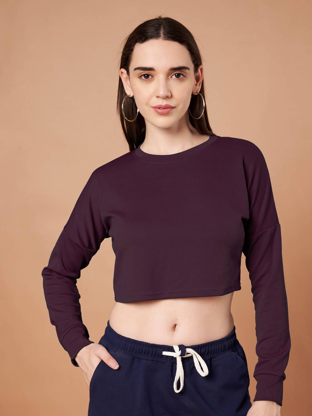 DTR FASHION Women Cotton Blend Solid Regular Fit Round Neck T-Shirt ( Wine ) DTR FASHION Women Cotton Blend Solid Regular Fit Round Neck T-Shirt ( Wine )