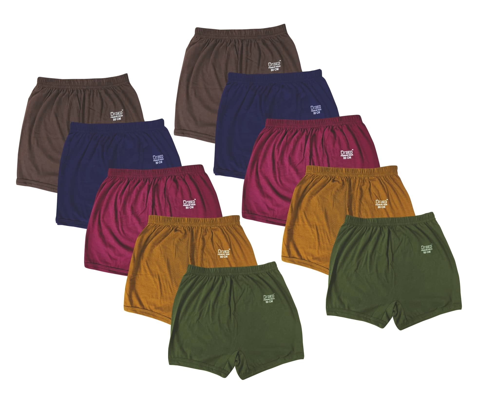 Drako Pack of 10 Boys Cotton Trunks ( Multicolor ) - Nightwear & Loungewear | Buy online on ZillyBuy
