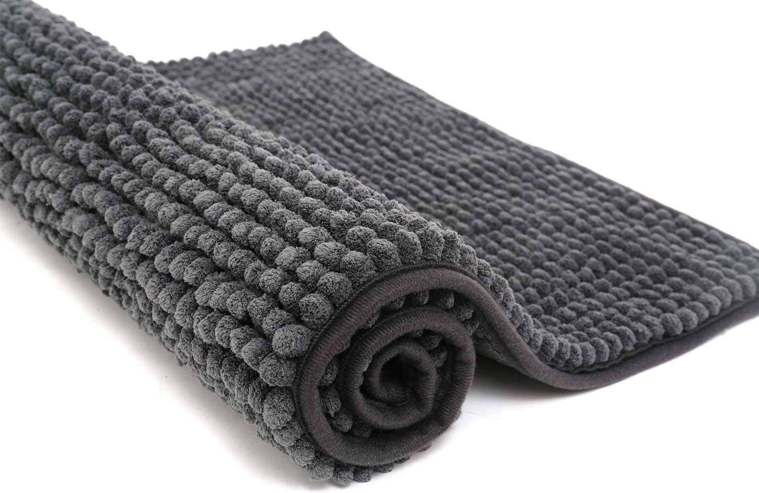 ELANZA Set of 1 Anti-skid Polyester Door Mat ( 80 X 50 cm ) Gray ELANZA Set of 1 Anti-skid Polyester Door Mat ( 80 X 50 cm ) Gray
