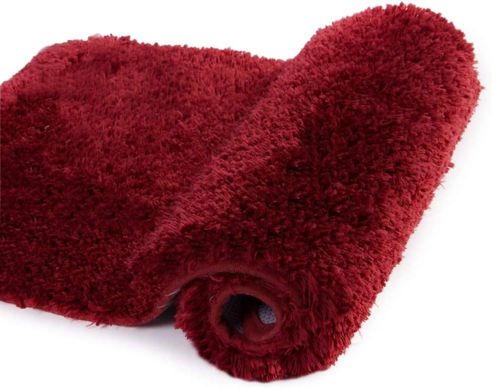 ELANZA Set of 1 Anti-skid Polyester Door Mat ( 60 X 40 cm ) Red ELANZA Set of 1 Anti-skid Polyester Door Mat ( 60 X 40 cm ) Red